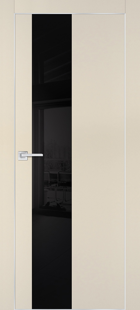 Межкомнатная дверь PX-6  AL кромка с 4-х ст. Бежевый матовый