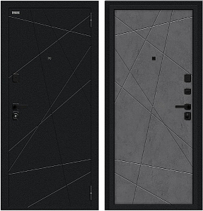 Товар Дверь Браво Граффити-5/SBlack Букле черное/Slate Art DIS007412