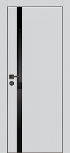 Товар Межкомнатная дверь ПХ- 8  черная кромка с 4-х ст. Сапфир матовый