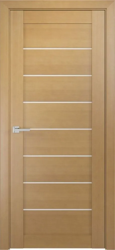 Межкомнатная дверь ЛУ-7 орех (стекло сатинат, 900x2000)